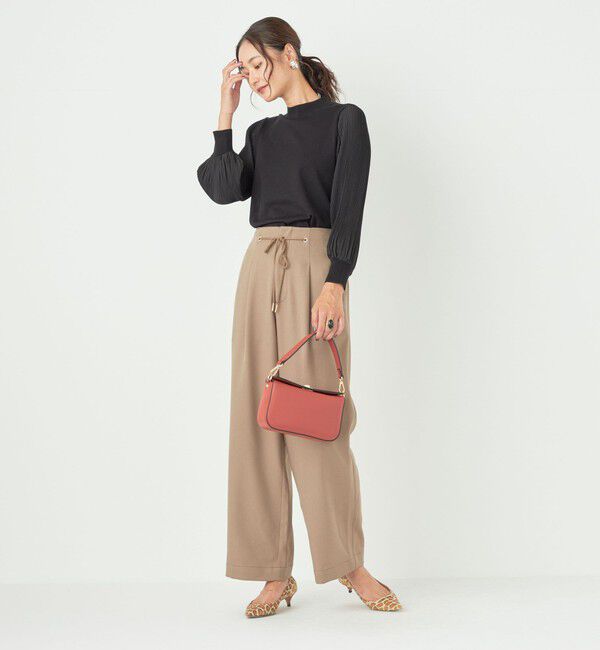 SHIPS Colors 「SHIPS Colors:〈手洗い可能〉プリーツ スリーブ コンビ ニット◇」|ニット・セーター|