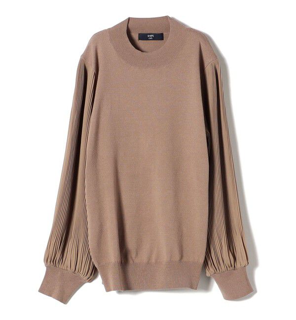 SHIPS Colors 「SHIPS Colors:〈手洗い可能〉プリーツ スリーブ コンビ ニット◇」|ニット・セーター|