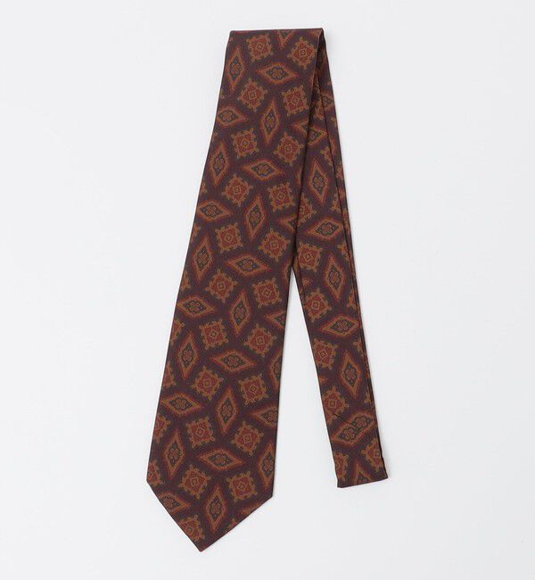 SHIPS「Puccini: マダー プリント コモン ネクタイ」|ネクタイ・蝶ネクタイ|ブラウン