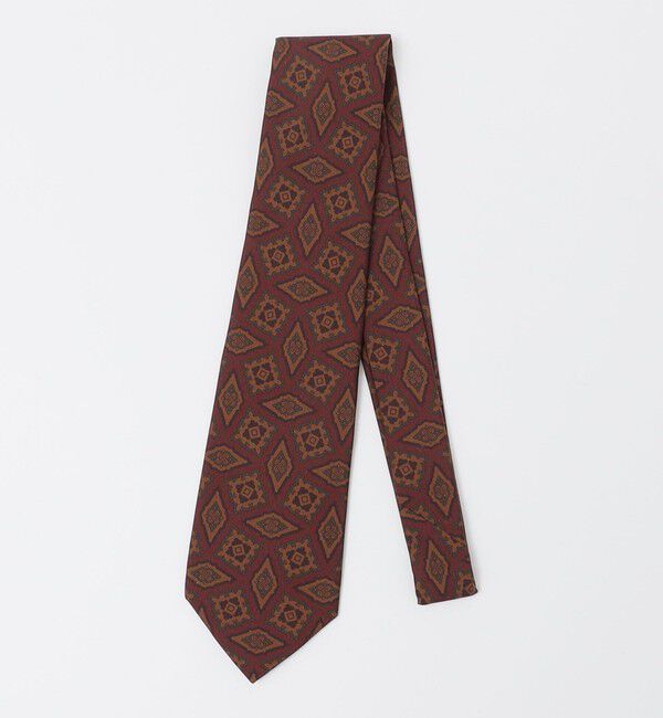 SHIPS「Puccini: マダー プリント コモン ネクタイ」|ネクタイ・蝶ネクタイ|エンジ