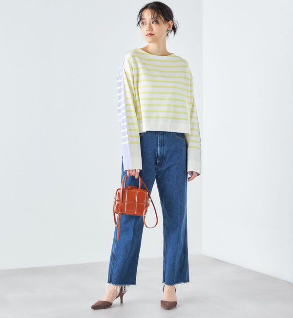 SHIPS for women「〈手洗い可能〉前後2WAY TOKUSHIMA ボーダー ニット 24SS ◇」|ニット・セーター|