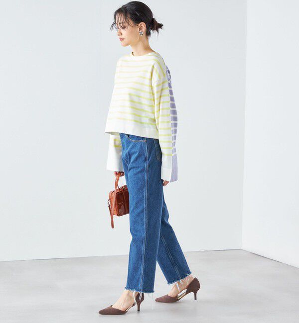 SHIPS for women「〈手洗い可能〉前後2WAY TOKUSHIMA ボーダー ニット 24SS ◇」|ニット・セーター|