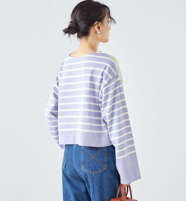 SHIPS for women「〈手洗い可能〉前後2WAY TOKUSHIMA ボーダー ニット 24SS ◇」|ニット・セーター|