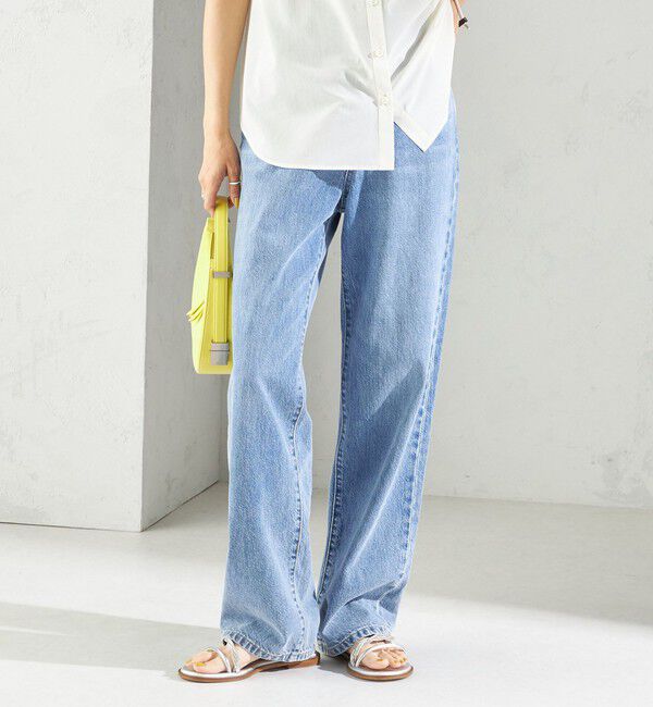 SHIPS for women「〈洗濯機可能〉ストレート フィット デニム パンツ」|デニム|