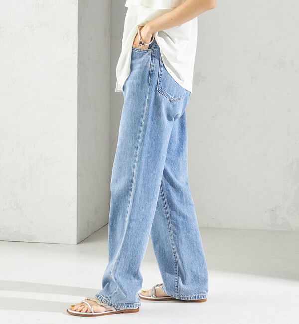 SHIPS for women「〈洗濯機可能〉ストレート フィット デニム パンツ」|デニム|