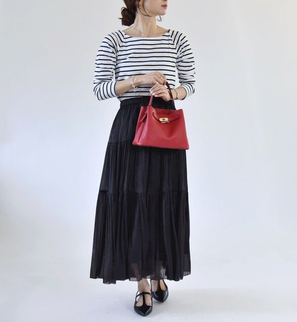 quaranciel「quaranciel:〈洗濯機可能〉ラウンドネック ボーダー カットソー」|Tシャツ・カットソー|