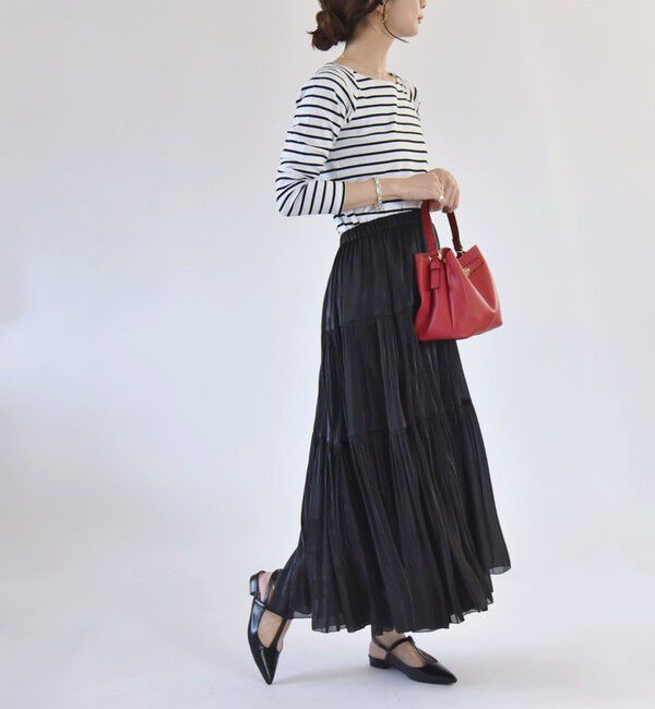 quaranciel「quaranciel:〈洗濯機可能〉ラウンドネック ボーダー カットソー」|Tシャツ・カットソー|