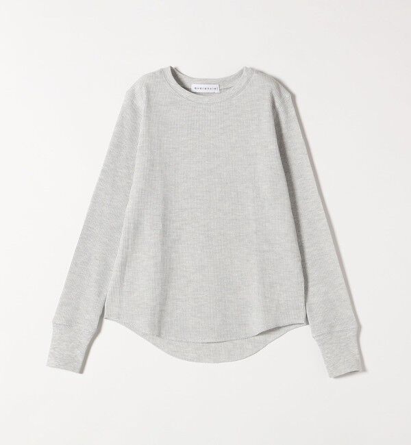 quaranciel「quaranciel:〈洗濯機可能〉ワッフル クルーネック ラウンドヘム カットソー」|Tシャツ・カットソー|