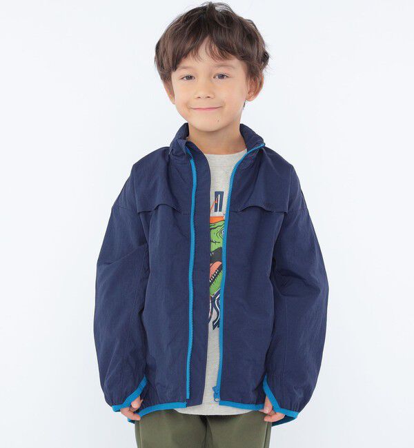 SHIPS KIDS「SHIPS KIDS:100～130cm / 〈撥水〉 ジップ パーカー」|その他|ネイビー