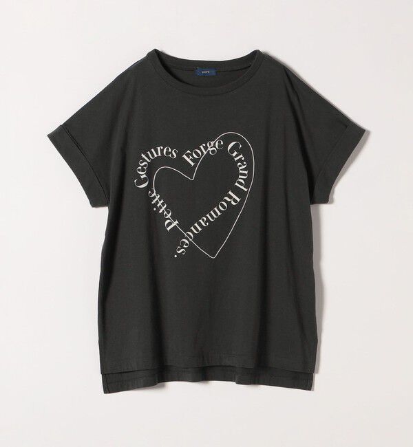 SHIPS for women「【WEB限定】〈手洗い可能〉バリエーション ロゴ 刺繍 プリントTEE」|Tシャツ・カットソー|