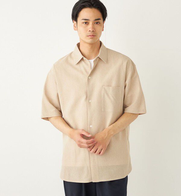 SHIPS Colors 「SHIPS Colors:〈洗濯機可能〉ジャージー ショートスリーブ シアーシャツ◇」|シャツ・ブラウス|