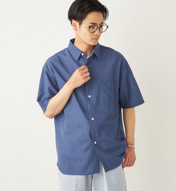 SHIPS Colors 「SHIPS Colors:〈洗濯機可能〉ジャージー ショートスリーブ シアーシャツ◇」|シャツ・ブラウス|