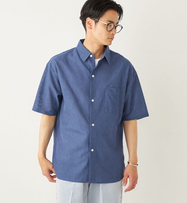 SHIPS Colors 「SHIPS Colors:〈洗濯機可能〉ジャージー ショートスリーブ シアーシャツ◇」|シャツ・ブラウス|