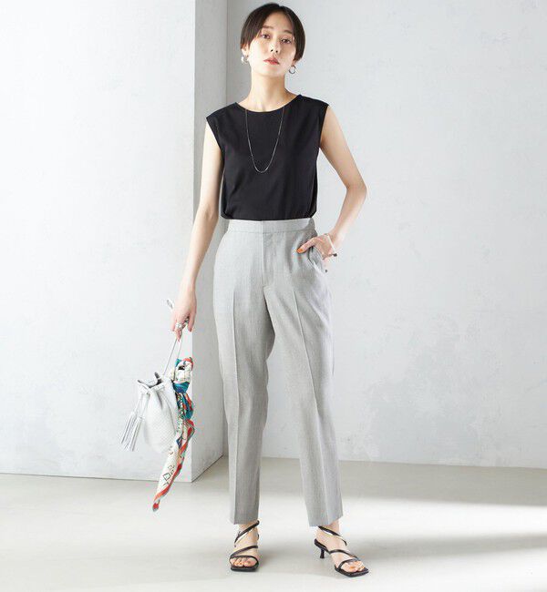 SHIPS for women「〈接触冷感/手洗い可能〉トリアセテート混 テーパード パンツ（セットアップ対応）◇」|その他|