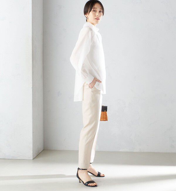 SHIPS for women「〈接触冷感/手洗い可能〉トリアセテート混 テーパード パンツ（セットアップ対応）◇」|その他|