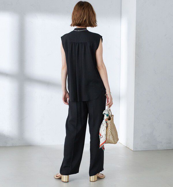 SHIPS for women「〈手洗い可能〉麻混 タック ワイド パンツ」|その他|