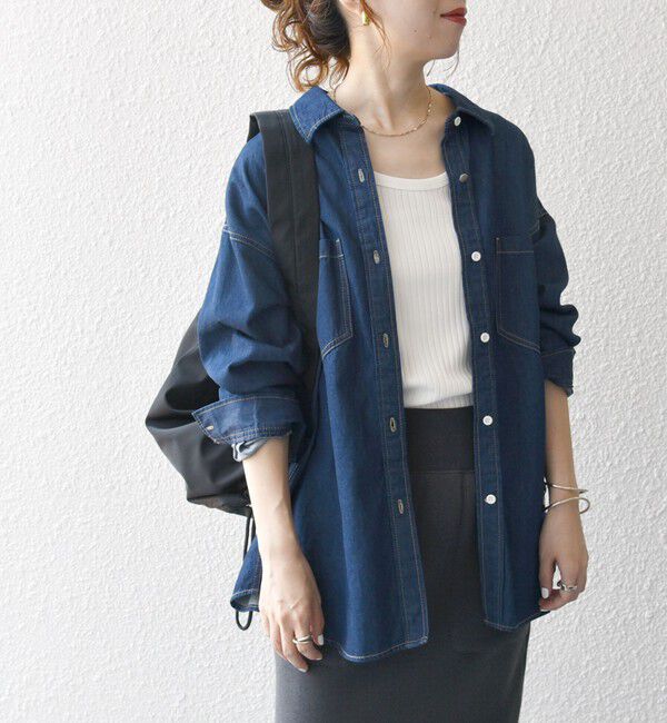 SHIPS any「SHIPS any: デニム ポケット シャツ［SHIPS any DENIM］」|シャツ・ブラウス|