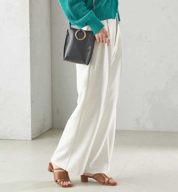 SHIPS for women「〈手洗い可能〉シャーク ツイード タック パンツ」|その他|