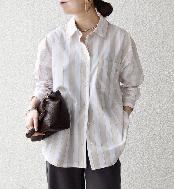 SHIPS any「SHIPS any:〈洗濯機可能〉REPREVE レギュラーカラー ルーズ ポケット シャツ」|シャツ・ブラウス|