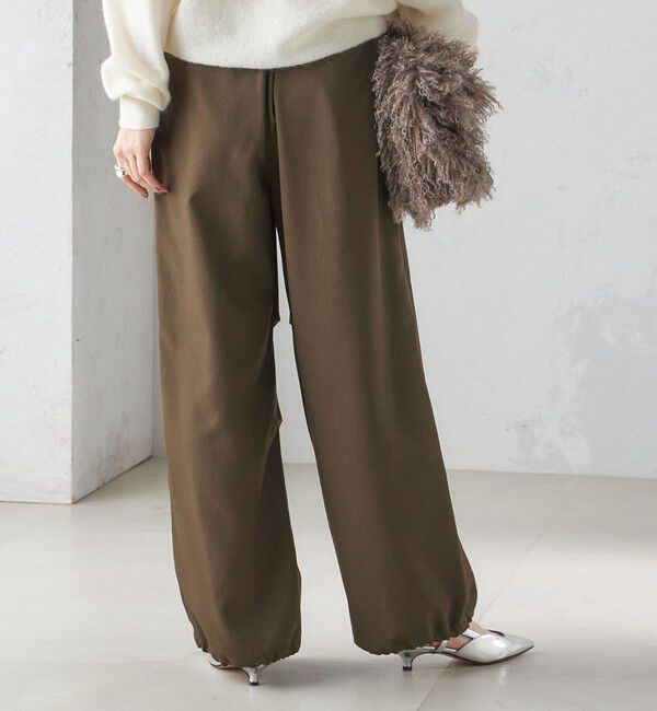 SHIPS for women「〈手洗い可能〉メランジ ツイル ドロスト パンツ」|その他|