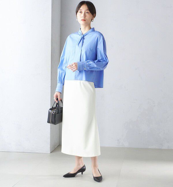 SHIPS for women「〈手洗い可能〉ブロード ボウタイ ブラウス」|シャツ・ブラウス|