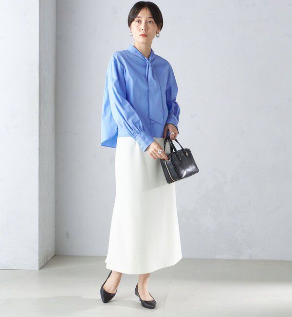 SHIPS for women「〈手洗い可能〉ブロード ボウタイ ブラウス」|シャツ・ブラウス|