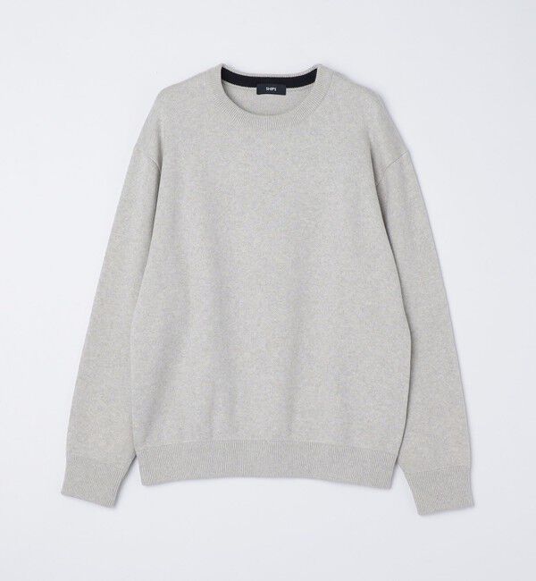 SHIPS「SHIPS:〈手洗い可能〉コットン カシミヤ 単色 クルーネック ニット」|ニット・セーター|