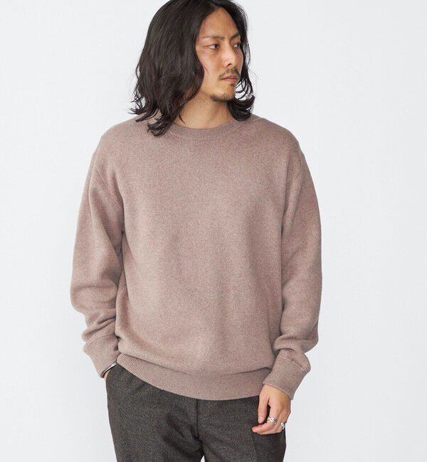 SHIPS「SHIPS:〈手洗い可能〉コットン カシミヤ 単色 クルーネック ニット」|ニット・セーター|