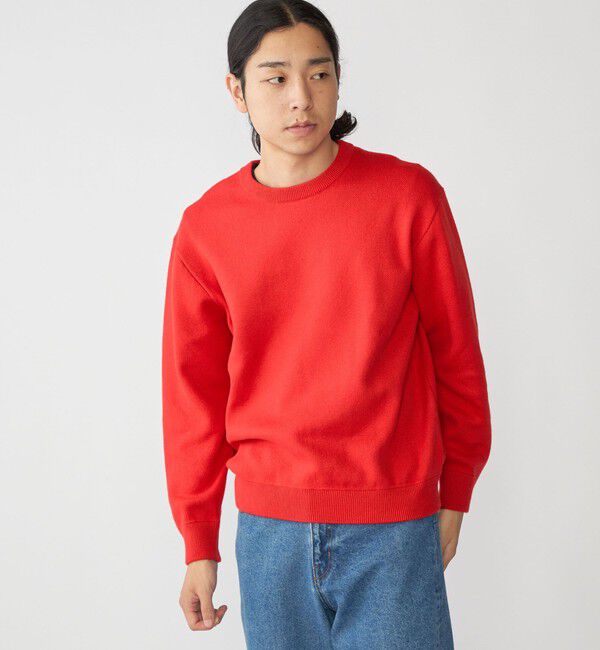 SHIPS「SHIPS:〈手洗い可能〉コットン カシミヤ 単色 クルーネック ニット」|ニット・セーター|