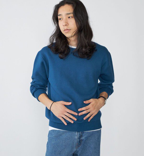 SHIPS「SHIPS:〈手洗い可能〉コットン カシミヤ 単色 クルーネック ニット」|ニット・セーター|