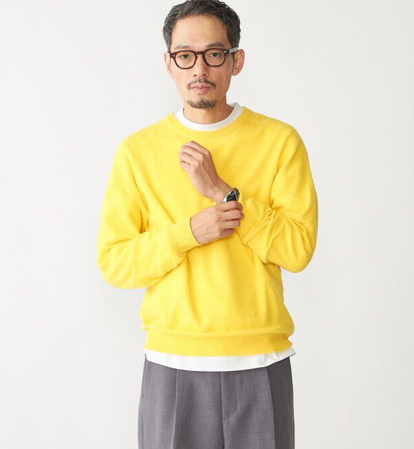 SHIPS「SHIPS:〈手洗い可能〉ホールガーメント 12ゲージ カシミヤ クルーネック ニット」|ニット・セーター|