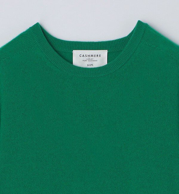 SHIPS「SHIPS:〈手洗い可能〉ホールガーメント 12ゲージ カシミヤ クルーネック ニット」|ニット・セーター|