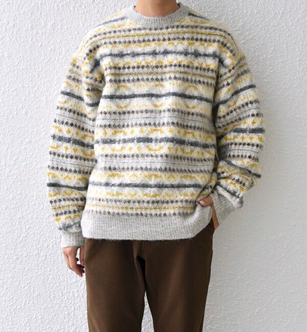 SHIPS any「SHIPS any :〈手洗い可能〉フェアアイル シャギー クルーネック ニット◇」|ニット・セーター|