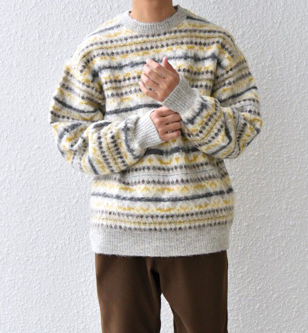 SHIPS any「SHIPS any :〈手洗い可能〉フェアアイル シャギー クルーネック ニット◇」|ニット・セーター|