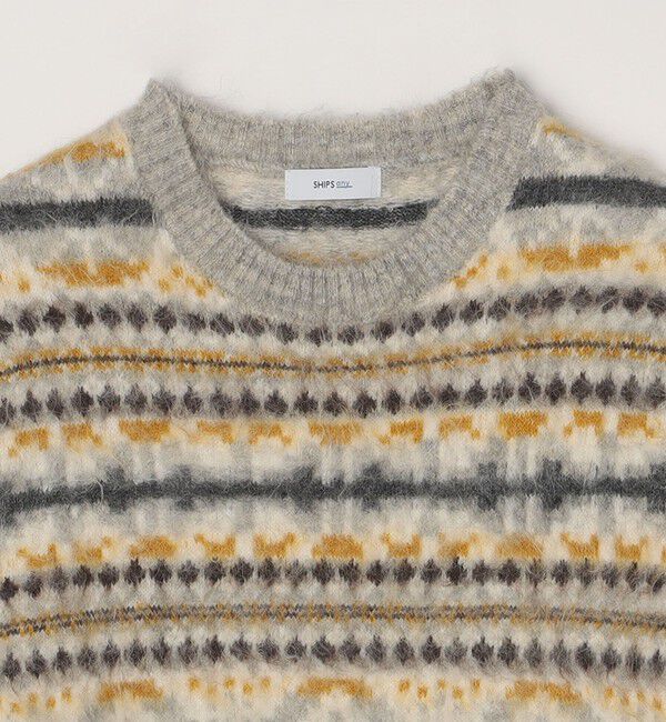 SHIPS any「SHIPS any :〈手洗い可能〉フェアアイル シャギー クルーネック ニット◇」|ニット・セーター|