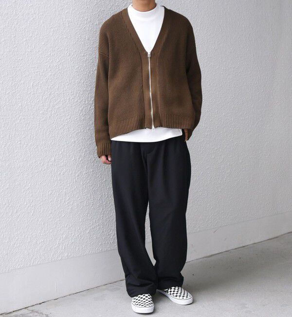 SHIPS any「SHIPS any: ストレッチ 裏起毛 ウォーム 2タック ワイド イージー パンツ◇」|チノ|