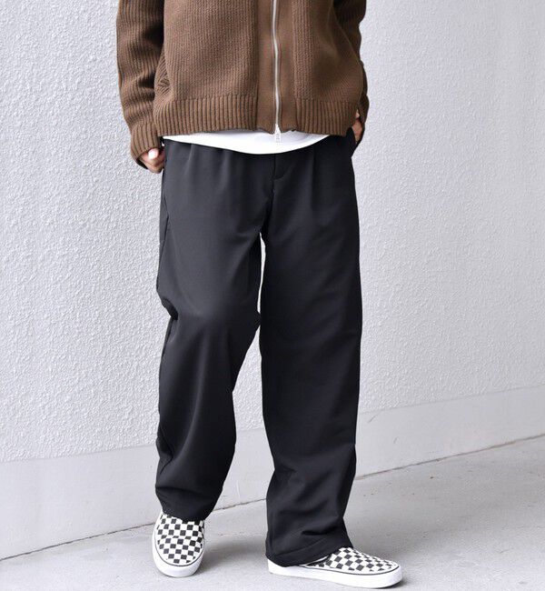 SHIPS any「SHIPS any: ストレッチ 裏起毛 ウォーム 2タック ワイド イージー パンツ◇」|チノ|