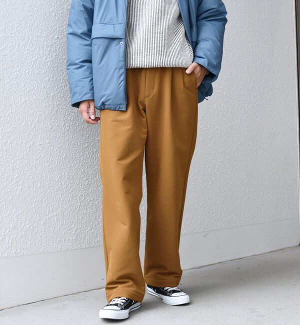 SHIPS any「SHIPS any: ストレッチ 裏起毛 ウォーム 2タック ワイド イージー パンツ◇」|チノ|