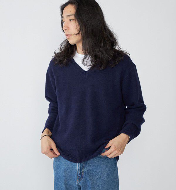 SHIPS「SHIPS:〈手洗い可能〉ソフト ウール Vネック ニット（アンサンブル対応）」|ニット・セーター|