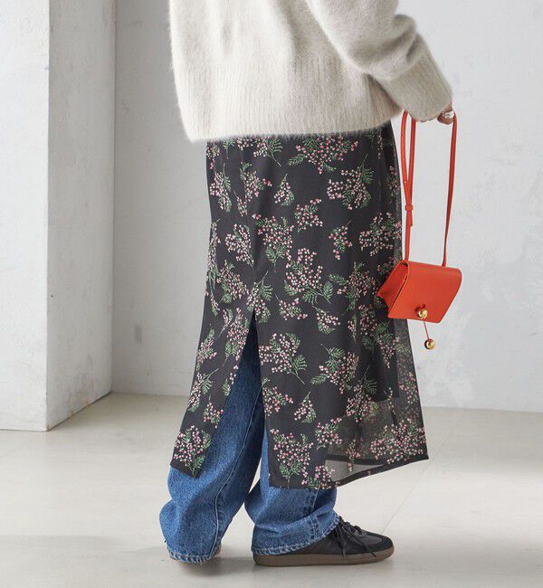 SHIPS for women「〈手洗い可能〉シアー レイヤード プリント スカート」|スカート|