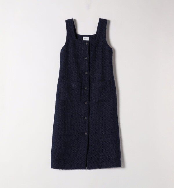 SHIPS any「SHIPS any: モール ツイード スクエアネック ワンピース」|ワンピース|