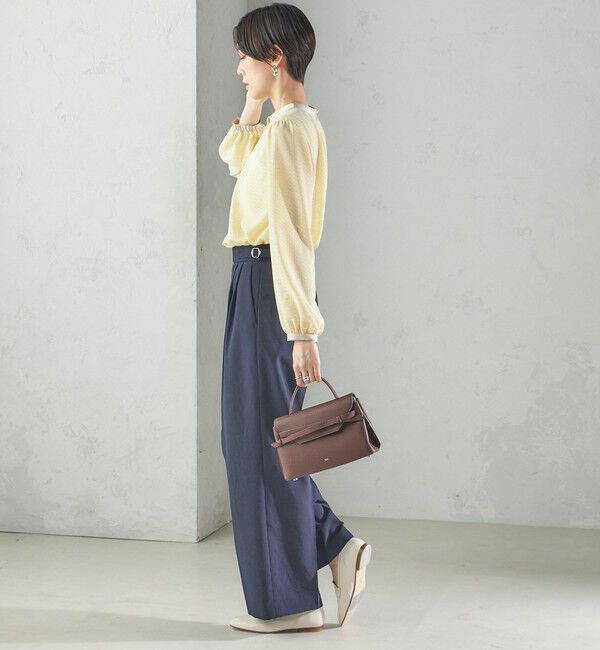 SHIPS for women「〈手洗い可能〉ボウタイ 幾何 プリント 長袖 ブラウス」|シャツ・ブラウス|