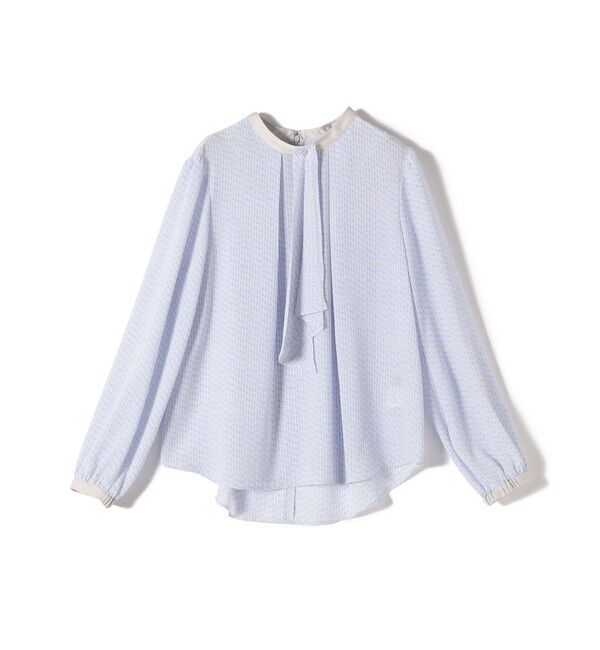 SHIPS for women「〈手洗い可能〉ボウタイ 幾何 プリント 長袖 ブラウス」|シャツ・ブラウス|