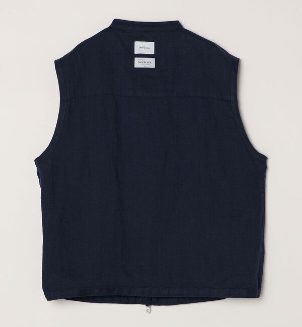 SHIPS any「SHIPS any:〈洗濯機可能〉NOVELTEX リネン ジップ ベスト(セットアップ対応)◇」|ベスト・ジレ|