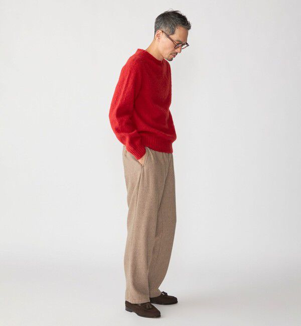 SHIPS「【SHIPS別注】HARLEY OF SCOTLAND: ウール シャギー クルーネック ニット」|ニット・セーター|