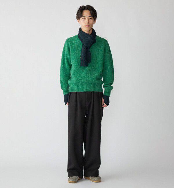 SHIPS「【SHIPS別注】HARLEY OF SCOTLAND: ウール シャギー クルーネック ニット」|ニット・セーター|