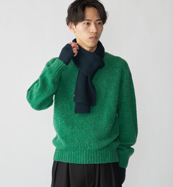 SHIPS「【SHIPS別注】HARLEY OF SCOTLAND: ウール シャギー クルーネック ニット」|ニット・セーター|
