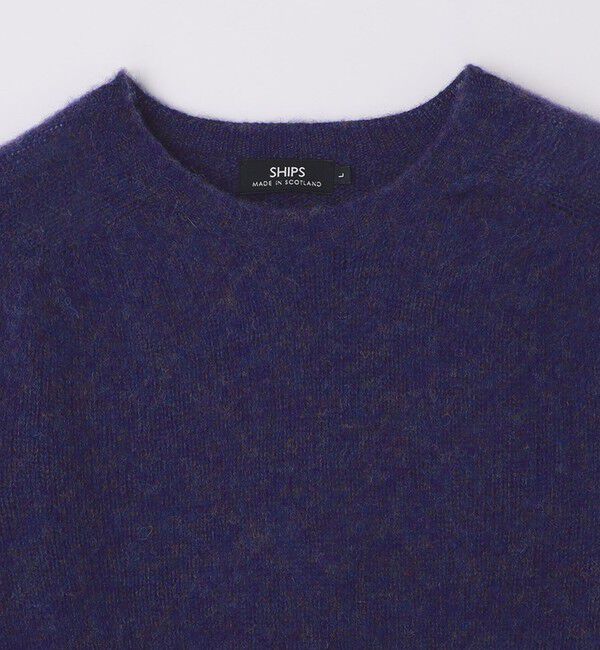 SHIPS「【SHIPS別注】HARLEY OF SCOTLAND: ウール シャギー クルーネック ニット」|ニット・セーター|