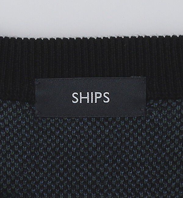 SHIPS「SHIPS: コットン カシミヤ クルーネック SHIPSタータン ニット」|ニット・セーター|