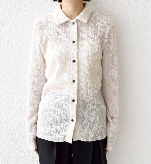 SHIPS for women「【WEB限定】〈手洗い可能〉ランダムブルーゼ シャツ カーディガン」|カーディガン|